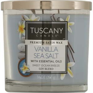 lot 170635 image: Tuscany 14 oz. Vanilla Sea Salt Soy Blend Jar Candle One Size