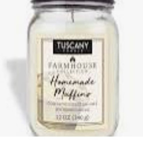 lot 170642 image: TUSCANY CANDLE FARMHOUSE COLLECTION HOMEMADE MUFFINS 12 OZ CANDLE