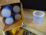(1) case Sherwin Williams Plastic Paint cups, holds 1 quart of paint, 100 per case