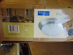 Progress Lighting Brushed Nickle Finish base, frosted glass dome, ceiling mount, 11-1/2