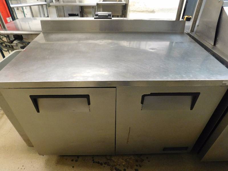 lot 267 image: True 4 Foot Work Top Cooler wBack Splash