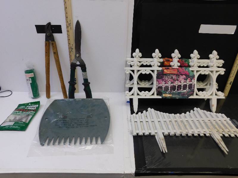 lot 8053 image: Garden and Exterior Home Lot. Loppers, Choppers, Fence and Leaf Claws & More.