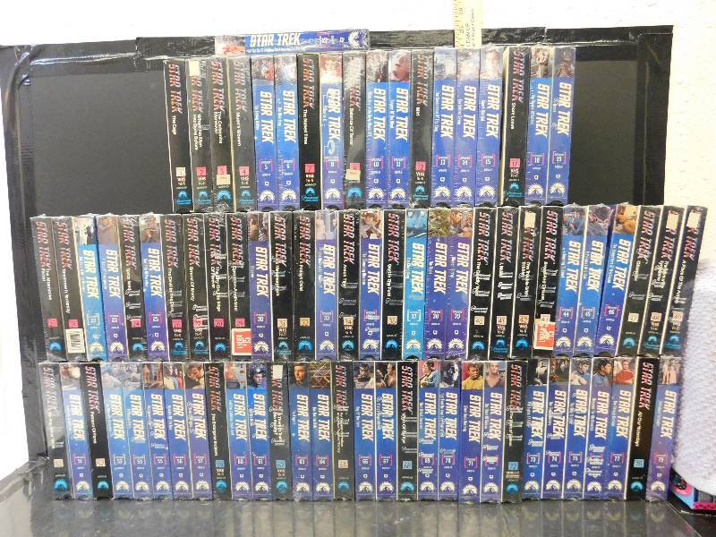 lot 8069 image: Original Star Trek COMPLETE 1 - 79 VHS Tape Set. NEW