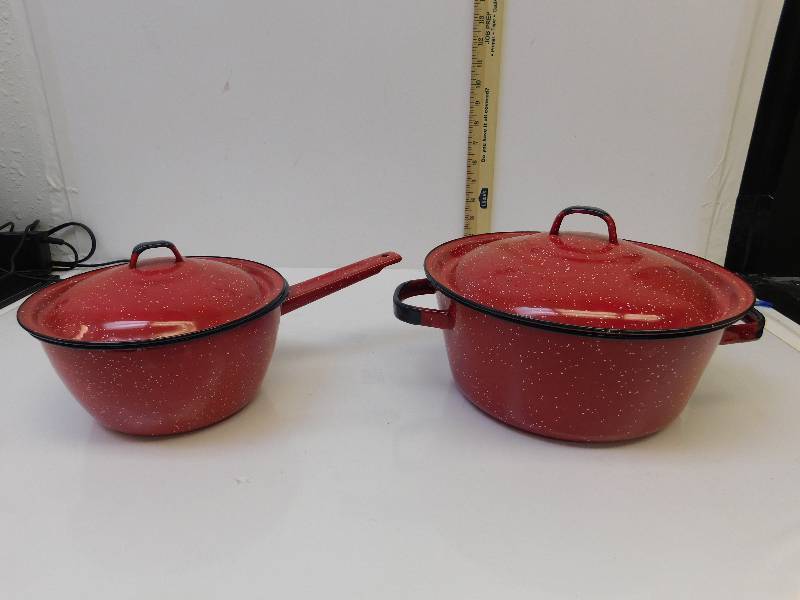 lot 8077 image: Replica Vintage Enamelware. 