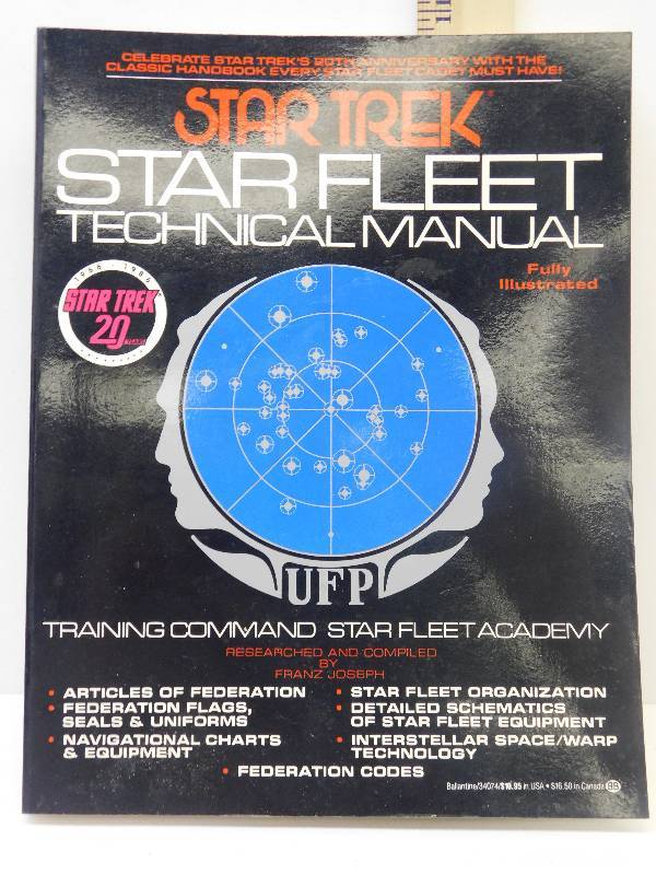 lot 8085 image: Star Trek Star Fleet Technical Manual  Fully Illustrated