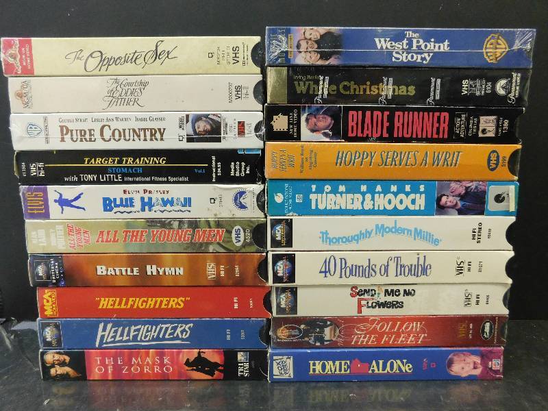lot 8090 image: 20 Assorted VHS Movies. (Some May be New In Plastic)
