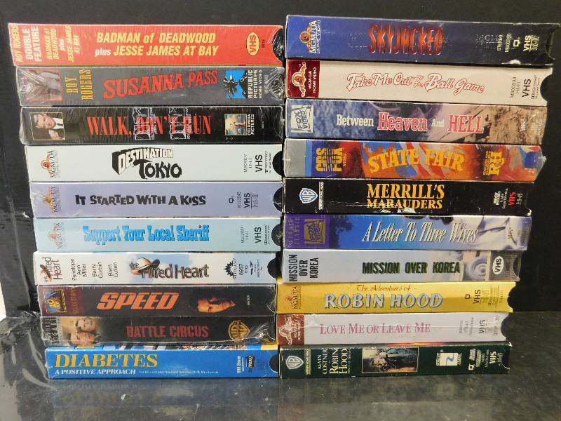lot 8096 image: 20 Assorted VHS Movies. (Some May be New In Plastic)