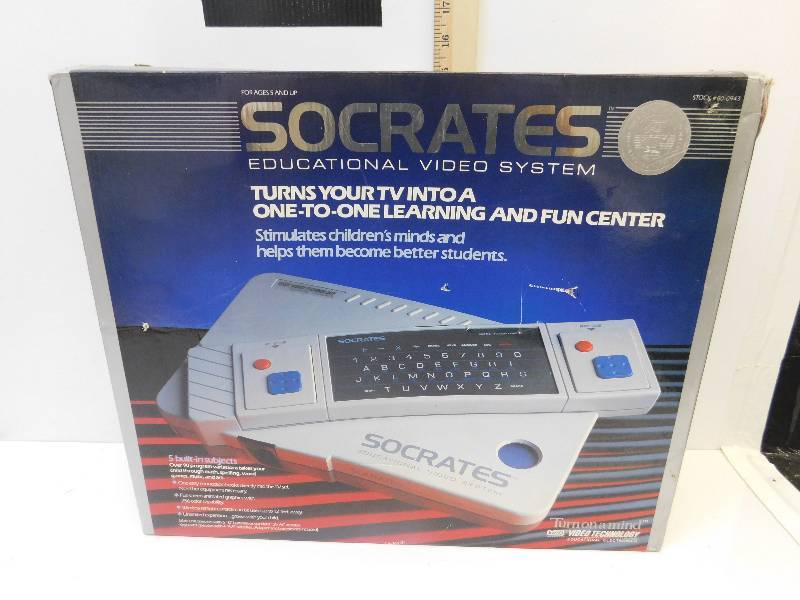 lot 8100 image: Antique Socrates Educational Video System in Original Box.