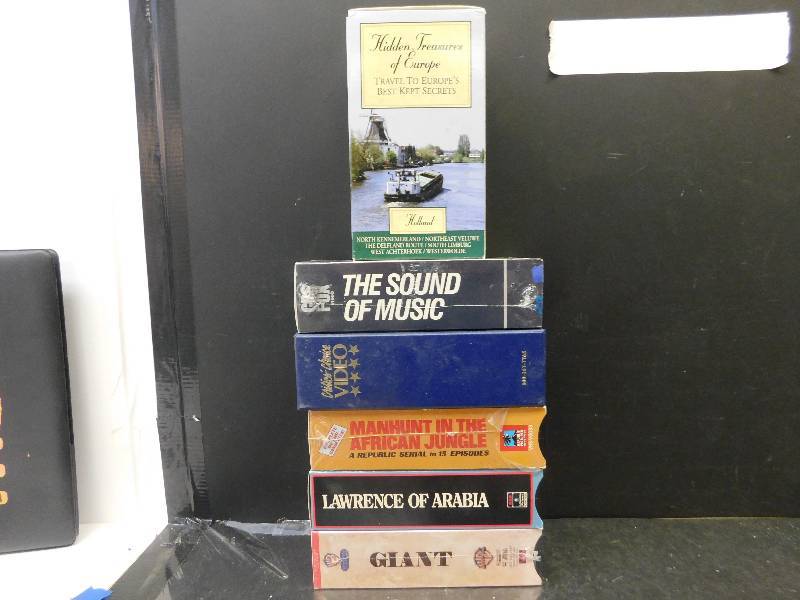 lot 8132 image: 6 Sets of Misc VHS Movies. (Some New in Plastic)