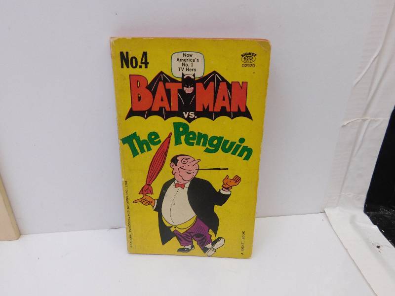 lot 8183 image: Batman Vs. The Penguin. Antique Paperback Book Published 1966