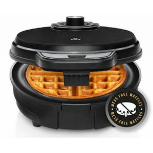 lot 421 image: Chefman Anti-Overflow Belgian Waffle Maker Non-Stick Black 6