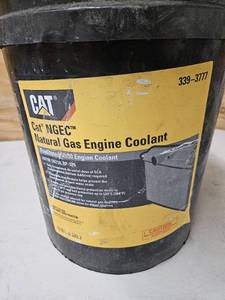 lot 438 image: cat negc natural gas engine coolant 339-3777 5 gallon bucket