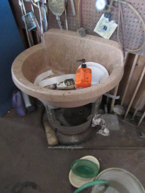 lot 4665 image: Foot Lever Activated Shop Sink