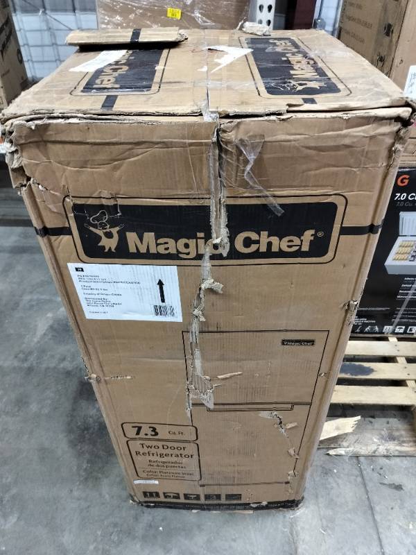Magic Chef 7.3 cu. ft. 2-Door Mini Fridge in Platinum Steel with