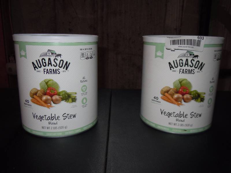 lot 693 image: Pair of Augson 25yr Prepper Food Cans