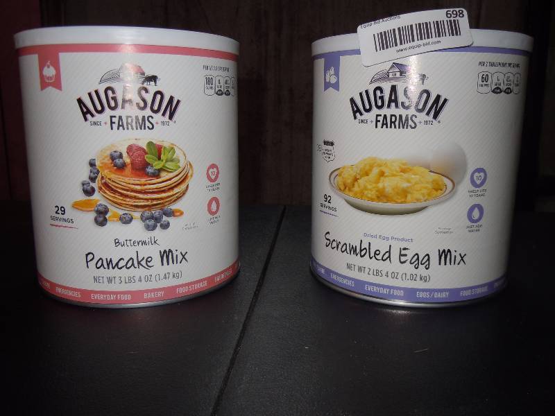 lot 698 image: Pair of Augson 25yr Prepper Food Cans