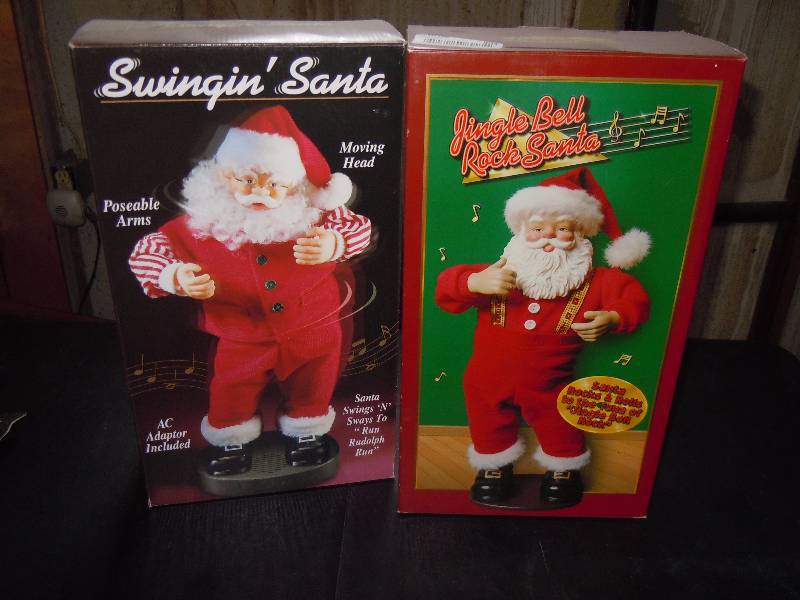 lot 804 image: Pair of Dancing Santas