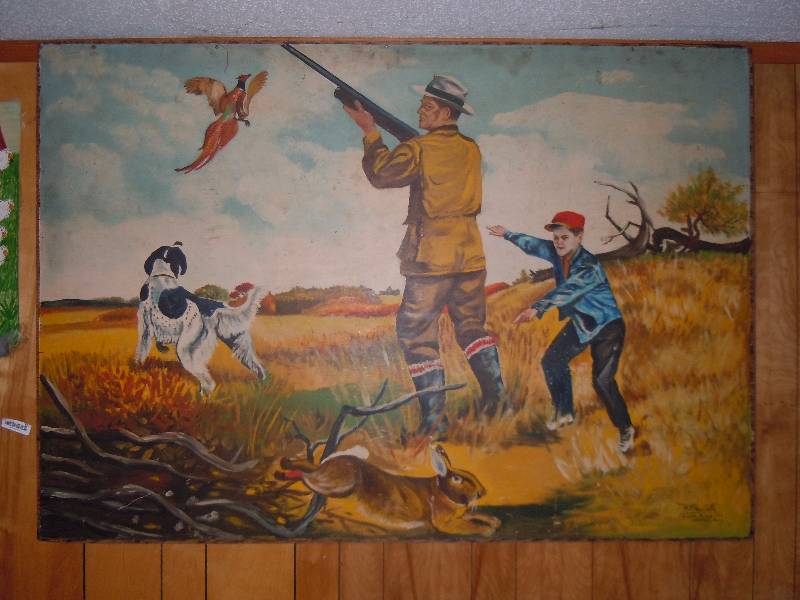 lot 811 image: Handpainted Mural by Miliatry Member in Guam 1970
