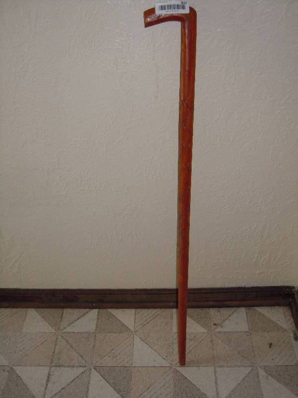 lot 820 image: Handcarved Walking Stick