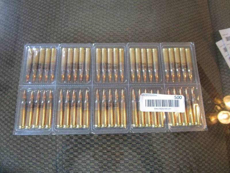 lot 500 image: 5.56mm Ball F1 Steel Core Ammo 50 rounds Vacuum Packed Never Opened