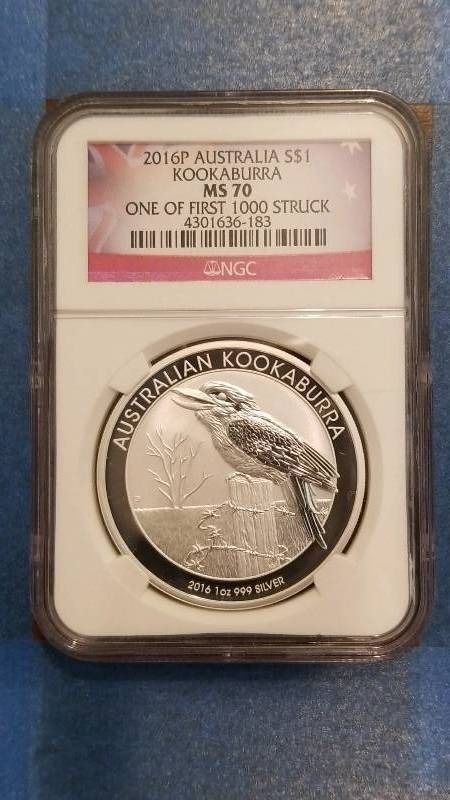 lot 782 image: 2016 P Australia Silver Kookaburra  MS 70