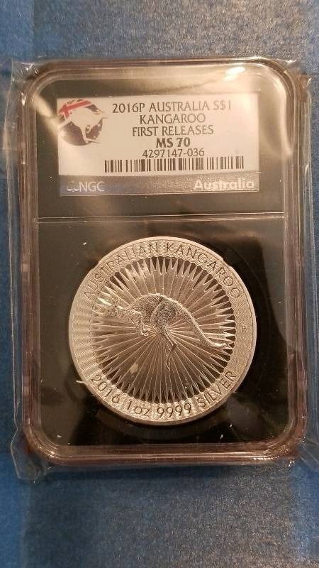 lot 783 image: 2016 P Australia Silver Kangaroo MS 70
