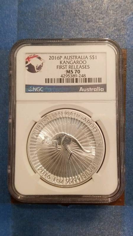 lot 795 image: 2016(P) Australia Kangaroo 1st Releases Uncirculated MS 70