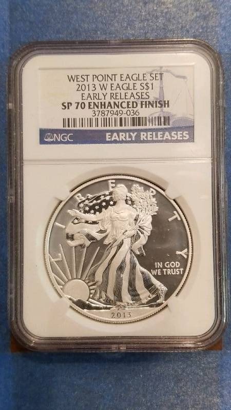 lot 837 image: 2013(W) West Point SP70 Enhanced Finish West point Mint