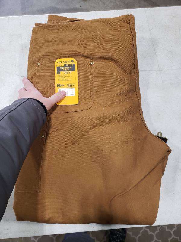 Carhartt Men&s Loose Fit Firm Duck Insulated Bib Overall - Brown