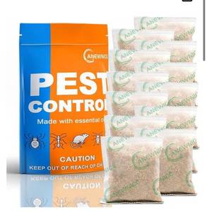 lot 33007 image: ANEWNICE Pest Control Pouches,Rodent Repellent,Mouse Repellent,Extra-Strength Peppermint Oils Repel Mice, Mouse,Rats, Ant,Roach, Moths& Other Pest, Indoor Mice Repellent,Mosquito Repellent (8 Pouches) (Retail $36.99)