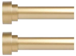 lot 33022 image: Gold Curtain Rods for Windows 28 to 48 Inch(2.3-4Ft)2 Pack,1 Inch Diameter Heavy Duty Curtain Rods,Ceiling & Wall Mount Window Rods Set, Modern Telescoping Drapery Rods for Indoor&Outdoor (Retail $36.99)