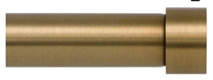lot 33028 image: Ivilon Drapery Window Curtain Rod - End Cap Style Design 1 Inch Pole. 28 to 48 Inch Color Warm Gold(Retail $26.49)