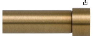 lot 33031 image: Ivilon Drapery Window Curtain Rod - End Cap Style Design 1 Inch Pole. 28 to 48 Inch Color Warm Gold(Retail $26.49)