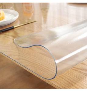 lot 33052 image: Table Protector, Plastic Table Cover Protector, Clear Chair Mat for Hardwood Floors, Waterproof Non-Slip Kitchen Mats, PVC Floor Mat, Wood Tile Protection Mat Pad 1.5mm Thick Approx. 55in x 44 (Retail Approx. $55.44)