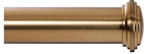 lot 33055 image: Ivilon Window Curtain Rod Decorative End Cap Design, 1 Inch Rod, 48 to 86 Inch. Warm Gold (Retail $30.49)