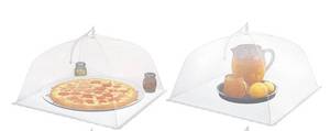 lot 33071 image: Simply Genius Extra Large and Tall 36x24 Pop-Up Mesh Food Covers Tent Umbrella for Outdoors, Screen Tents, Parties Picnics, BBQs, Reusable and Collapsible Food Tents (2 pack)