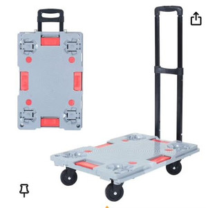 lot 33087 image: Platform Hand Truck Cart - Transformable Trolley Cart, Heavy Duty Hand Truck Load 330LBS, Splicable Utility Dolly Cart for PersonalOffice, RTCOOC-TLY01 (Retail $85.99)