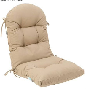 lot 33095 image: QILLOWAY IndoorOutdoor High Back Chair Cushion for Adirondack,SpringSummer Seasonal All Weather Replacement Rocking Chair Cushions. (1 Piece, BeigeSandCamel) (Retail $49.99)