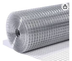 lot 33096 image: LAN JIA 12inch Galvanized Hardware Cloth 24 x 100 19 Gauge Hot-Dip Galvanized After Welding Chicken Wire Raised Garden Bed Plant Supports Poultry Netting Chicken Wire Fence Wire Mesh Roll (Retail $65.99)