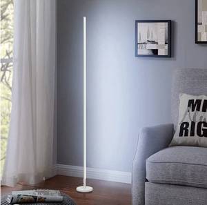 lot 1852 image: Modern Led Standing Corner Lamp Black Decor Contemporary Metal Floor Lamp for Living Room Bedrooms with Remote & Touch Control