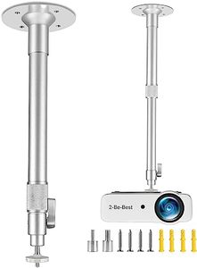 lot 1871 image: 2-Be-Best Upgraded Long Projector Mount, Universal Extendable Projector Ceiling Mount Projector Wall Mount 23-42 in  58-105 CM 360° Adjustable Sliver High Profile Projector Mount Silver High End