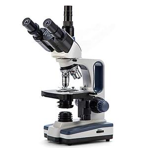 lot 1875 image: SWIFT SW350T 40X-2500X Magnification, Siedentopf Head, Research-Grade Trinocular Compound Lab Microscope with Wide-Field 10X and 25X Eyepieces, Mechanical Stage, Abbe Condenser, Camera-Compatible