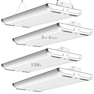 lot 1893 image: Lightdot 2FT LED High Bay Shop Light Linear Hanging Light for Warehouse - 4 Pack
