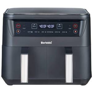 lot 1918 image: Air Fryer, 8 Quart Dual Zone Air Fryers Oilless Cooker with 2 Independent Nonstick Frying Baskets, 6-in-1 Cooking Functions Airfryer, Black
