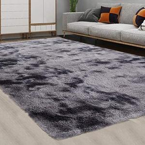 lot 1928 image: CAROMIO Area Rug for Bedroom, Extra Large 8 x 10 Fluffy Rugs Shag Rugs for Living Room Furry Rugs for Girls Boys Room Shaggy Rug for Kids Baby Room Home Decor Rug Carpets, Dark Grey