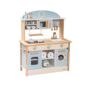 lot 1940 image: ROBUD Wooden Play Kitchen Set for Kids Toddlers, Toy Kitchen Gift for Boys Girls, Age 3