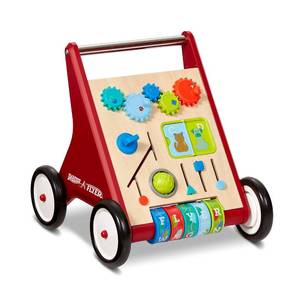 lot 1947 image: Radio Flyer Classic Push & Play, Toddler Walker with Activity Play, Ages 1-4, Red Walker Toy