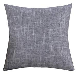 lot 4065 image: Find-In-Find 24x24 Textural Cotton Linen Throw Cushion Pillow Covers Shams for Sofa Couch Bed,Modern Farmhouse Pillowcases,Grey