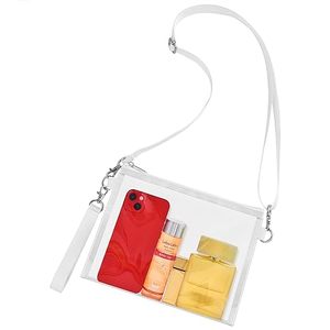 lot 4067 image: Bagenius Clear Purse Stadium Approved for Women, Transparent Crossbody Bag with Removable Straps for Work Festival Sporting Events and Concert Outfits - White