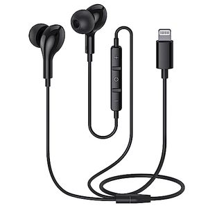 lot 4086 image: Guguearth Lightning Headphones for iPhone,MFi Certified in-Ear Lightning Earphones for iPhone,Magnetic Earbuds for iPhone with Mic Controller Compatible with iPhone 14 13 12 11Pro Max XR 8 7 (Black)